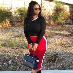 Sweater shirt and skirt